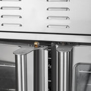 38 in. Full Size Double Commercial Natural Gas Convection Oven 108,000 BTU Total with stacking And Casters (KM - DCCO54 - NGC) - CulinaryProfis