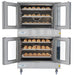 38 in. Full Size Double Commercial Natural Gas Convection Oven 108,000 BTU Total with stacking And Casters (KM - DCCO54 - NGC) - CulinaryProfis