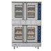 38 in. Full Size Double Commercial Natural Gas Convection Oven 108,000 BTU Total with Stacking Kit (KM - DCCO54 - NG) - CulinaryProfis