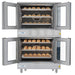 38 in. Full Size Double Commercial Natural Gas Convection Oven 108,000 BTU Total with Stacking Kit (KM - DCCO54 - NG) - CulinaryProfis