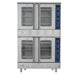38 in. Full Size Double Commercial Natural Gas Convection Oven 108,000 BTU Total with Stacking Kit (KM - DCCO54 - NG) - CulinaryProfis