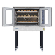 38 in. Full Size Single Deck Commercial LP Convection Oven 54,000 BTU With Casters (KM - CCO54 - LPC) - CulinaryProfis