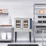 38 in. Full Size Single Deck Commercial LP Convection Oven 54,000 BTU With Casters (KM - CCO54 - LPC) - CulinaryProfis