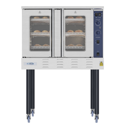 38 in. Full Size Single Deck Commercial LP Convection Oven 54,000 BTU With Casters (KM - CCO54 - LPC) - CulinaryProfis