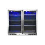 39 Inch Under Counter Wine And Beer Fridge Combo KingsBottle.com