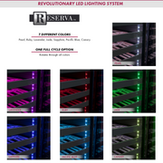 Reserva Series 50 Bottle Dual Zone Undercounter Wine Cooler Refrigerator with Black Stainless Steel Door - Right Hinge Allavino