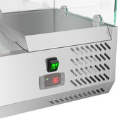 40 in. Three Pan Refrigerated Countertop Condiment Prep Station - SCDC - 3P - SSL - CulinaryProfis