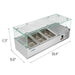 40 in. Three Pan Refrigerated Countertop Condiment Prep Station - SCDC - 3P - SSL - CulinaryProfis