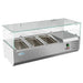 40 in. Three Pan Refrigerated Countertop Condiment Prep Station - SCDC - 3P - SSL - CulinaryProfis