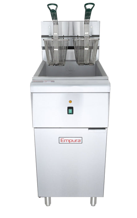 40 lb. Electric Commercial Stainless Steel Full Pot Floor Fryer - CulinaryProfis