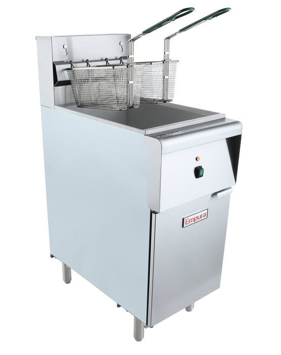 40 lb. Electric Commercial Stainless Steel Full Pot Floor Fryer - CulinaryProfis