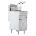 40 lb. Liquid Propane Commercial Stainless Steel Floor Fryer - 90,000 BTU - CulinaryProfis