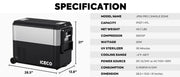 JP50 Pro Dual Zone Wheeled Car Fridge With Cover | ICECO | 50 LT Inca Overland Outfitters