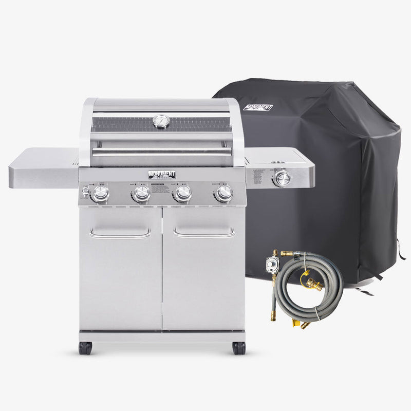 41847NG | Stainless Natural/Propane Gas Grill Monument Grills