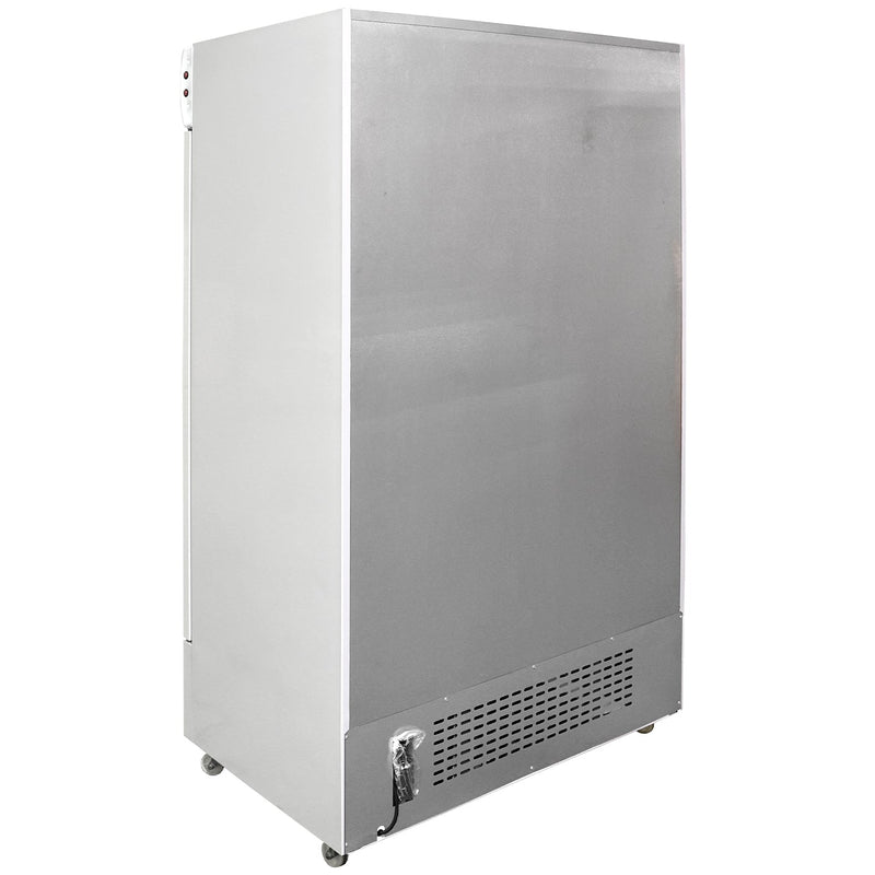 44" White Swing Commercial Glass Door Merchandiser Refrigerator - 35 cu ft - CulinaryProfis