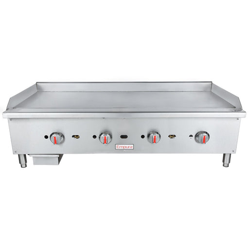 47" Standard Duty Commercial Countertop Gas Griddle with Thermostatic Controls - 120,000 BTU - CulinaryProfis