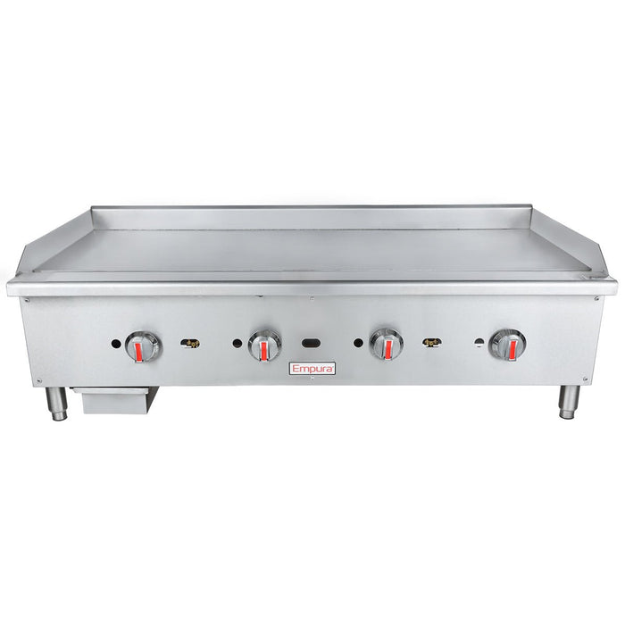 47" Standard Duty Commercial Countertop Gas Griddle with Thermostatic Controls - 120,000 BTU - CulinaryProfis