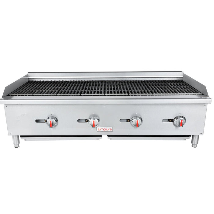 48" Gas Countertop Radiant Commercial Charbroiler - 120,000 BTU - CulinaryProfis