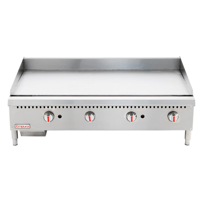 48" Heavy Duty Commercial Countertop Gas Griddle with Manual Controls - 120,000 BTU - CulinaryProfis