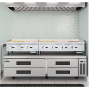48 in. Natural Gas 4 - Burner Griddle with 120,000 BTUs in Stainless - Steel (KM - GG4 - 48M) - CulinaryProfis