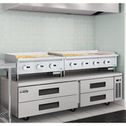 48 in. Natural Gas 4 - Burner Griddle with 120,000 BTUs in Stainless - Steel (KM - GG4 - 48M) - CulinaryProfis