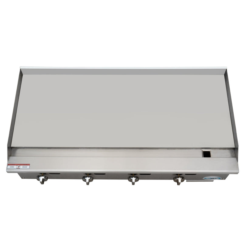 48 in. Natural Gas 4 - Burner Griddle with 120,000 BTUs in Stainless - Steel (KM - GG4 - 48M) - CulinaryProfis