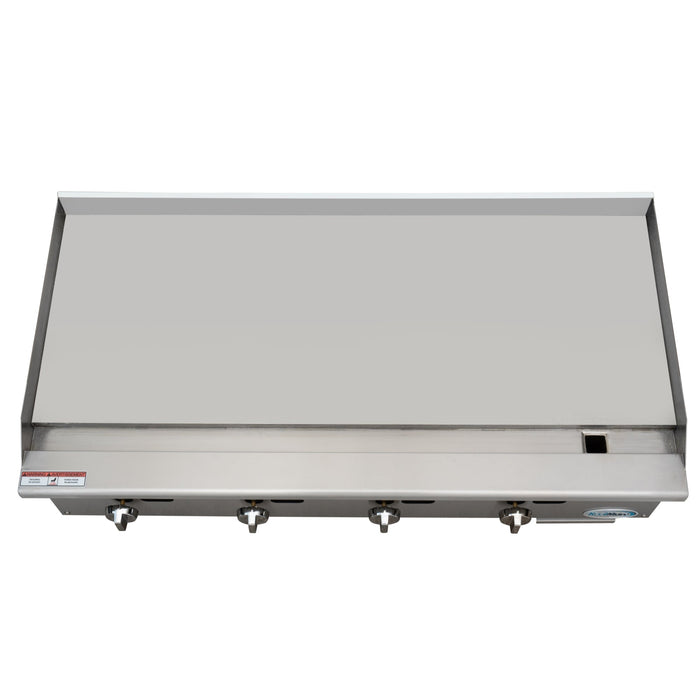 48 in. Natural Gas 4 - Burner Griddle with 120,000 BTUs in Stainless - Steel (KM - GG4 - 48M) - CulinaryProfis