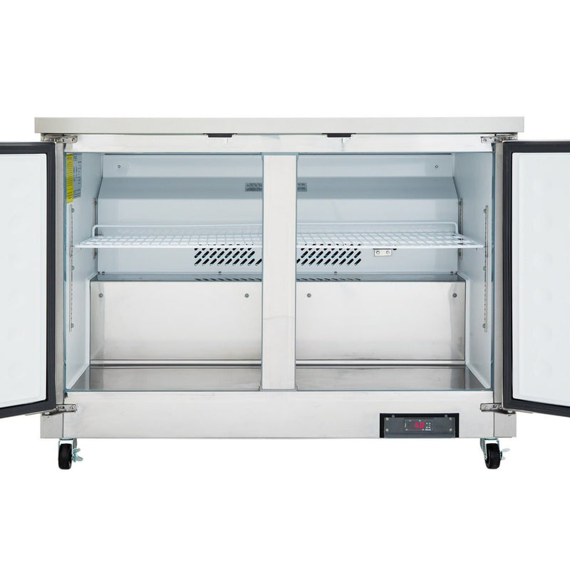 48" Two Door Commercial Undercounter Reach - In Refrigerator - CulinaryProfis