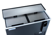 49" Powder Coated Black Stainless Steel Commercial Horizontal Bottle Cooler - CulinaryProfis
