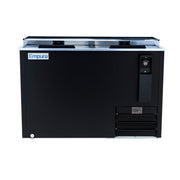 49" Powder Coated Black Stainless Steel Commercial Horizontal Bottle Cooler - CulinaryProfis
