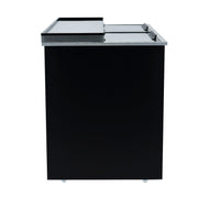 49" Powder Coated Black Stainless Steel Commercial Horizontal Bottle Cooler - CulinaryProfis