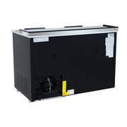 49" Powder Coated Black Stainless Steel Commercial Horizontal Bottle Cooler - CulinaryProfis