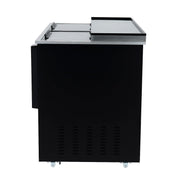 49" Powder Coated Black Stainless Steel Commercial Horizontal Bottle Cooler - CulinaryProfis