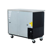 49" x 24" Swing Glass Door Powder Coated Black Stainless Steel Commercial Back Bar Refrigerator - CulinaryProfis
