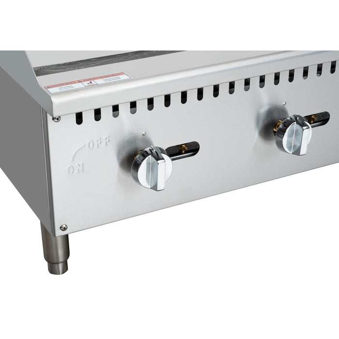 48 in. Natural Gas 4-Burner Griddle with 120,000 BTUs in Stainless-Steel (KM-GG4-48M)
