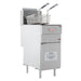 50 lb. Liquid Propane Commercial Stainless Steel Floor Fryer - 120,000 BTU - CulinaryProfis