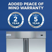 54" Commercial 2 Door Reach - In Refrigerator - CulinaryProfis