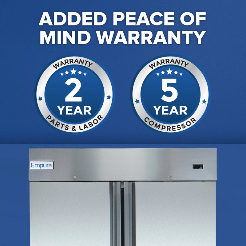 54" Commercial 2 Door Reach - In Refrigerator - CulinaryProfis
