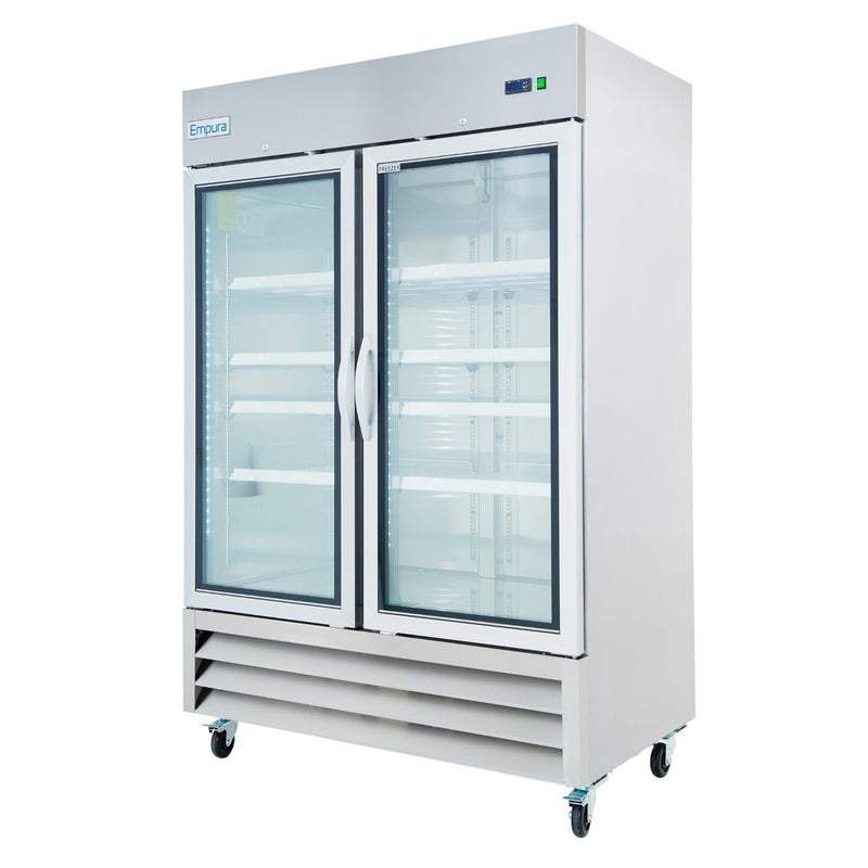 54" Two Section Glass Door Reach - In Refrigerator - CulinaryProfis