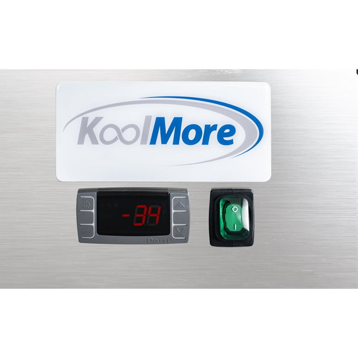 KoolMore 59" Granite Top Refrigerated Pizza Prep Station with 2-Door Storage & Pan Rail – KM-RPCPS-2D59-GRT