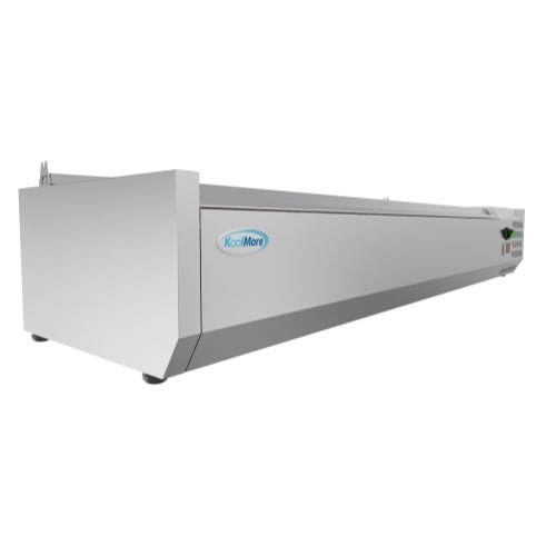 59 in. Six Pan Refrigerated Countertop Condiment Prep Station - SCDC - 6P - SSL - CulinaryProfis