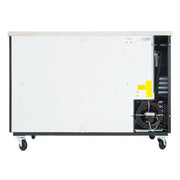 59" x 28" Swing Solid Door Powder Coated Black Stainless Steel Commercial Back Bar Refrigerator - CulinaryProfis