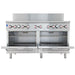60" 10 Burner Commercial Natural Gas Range with Oven Base - 362,000 BTU - CulinaryProfis