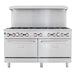 60" 10 Burner Commercial Natural Gas Range with Oven Base - 362,000 BTU - CulinaryProfis