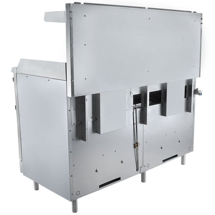 60" 6 Burner Commercial Natural Gas Range with 24" Raised Griddle / Broiler and 2 Ovens - 278,000 BTU - CulinaryProfis