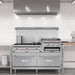 60 in. 6 Burner Commercial Natural Gas Range with 24 in. Griddle and Broiler (KM - CRGB60 - NG) - CulinaryProfis