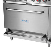 60 in. 6 Burner Commercial Natural Gas Range with 24 in. Griddle and Broiler (KM - CRGB60 - NG) - CulinaryProfis