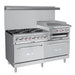 60 in. 6 Burner Commercial Natural Gas Range with 24 in. Griddle and Broiler (KM - CRGB60 - NG) - CulinaryProfis