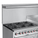 60 in. Commercial LP Range with 24 in. Griddle and Broiler in Stainless - Steel (KM - CRGB60 - LP) - CulinaryProfis