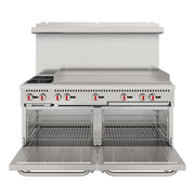 60 in. Dual Oven Commercial Range with 48 in. Griddle and 2 Burners in Stainless - Steel (KM - CRG482 - NG) - CulinaryProfis